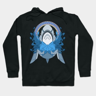 Symetric Shark on Sea Hoodie